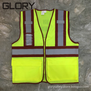 100% Polyester Reflective Vest Waistcoat Apparel Safety Vest